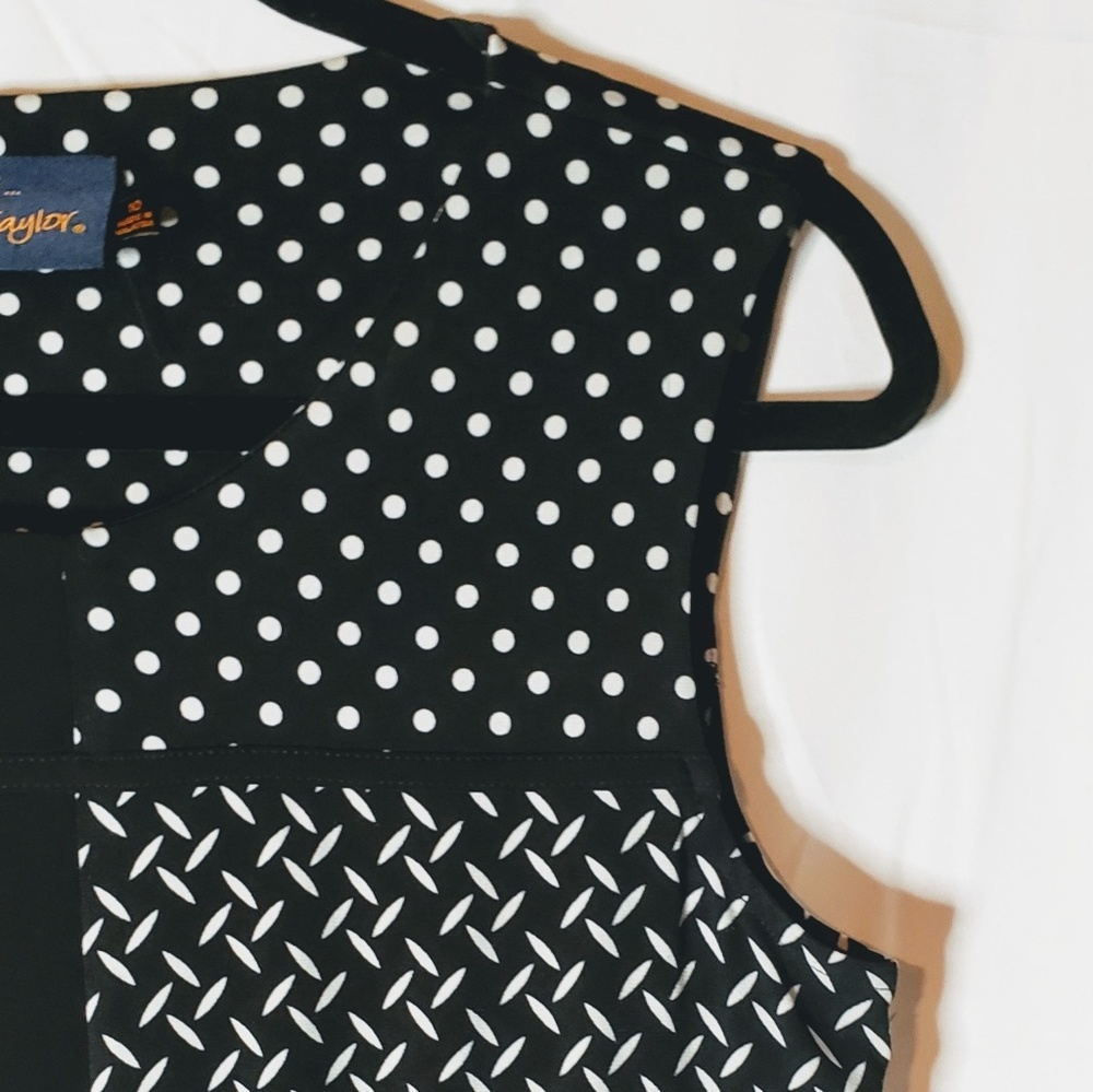 Just..Taylor-Multi Panel Pattern Polka Dot Dress - image 3